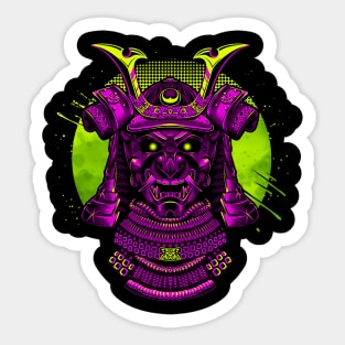 Samurai mask Purple Sticker